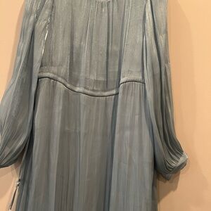 Elegant Long Sleeve Blue Dress